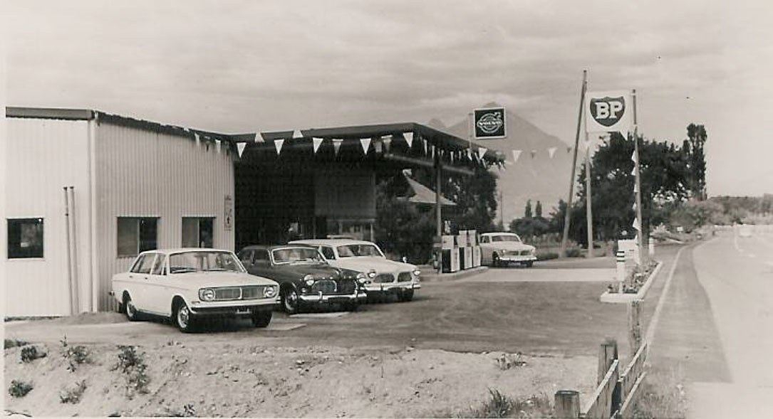 Die Touring Garage Zimmermann im Gründungsjahr 1968 mit Volvo Fahrzeugen