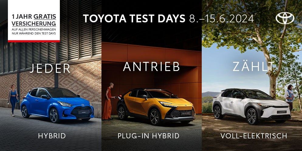 Toyota Test Days 2024 – Hybrid, Plug-in Hybrid und vollelektrisch